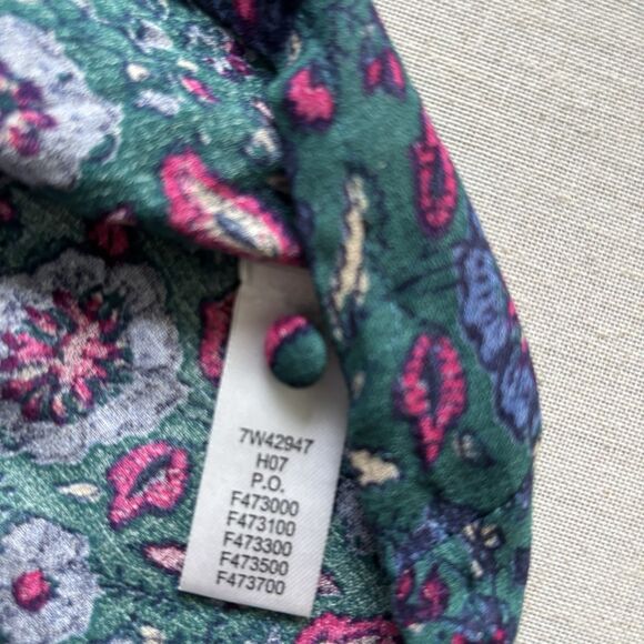 Lucky Brand Boho Blue Peasant Top Women’s M – 3/4 Sleeve - Picture 6 of 8